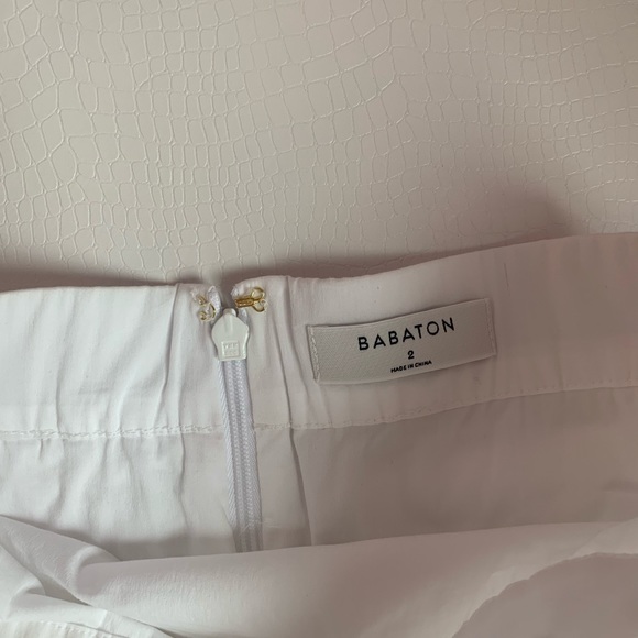 WHITE runched presto skirt ARITZIA babaton - Picture 3 of 6